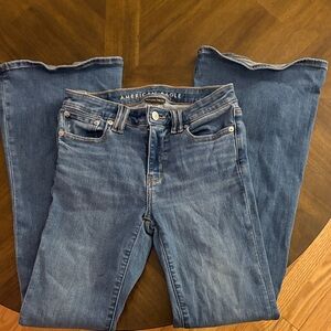 American Eagle Outfitters Women's Flare Blue Jeans